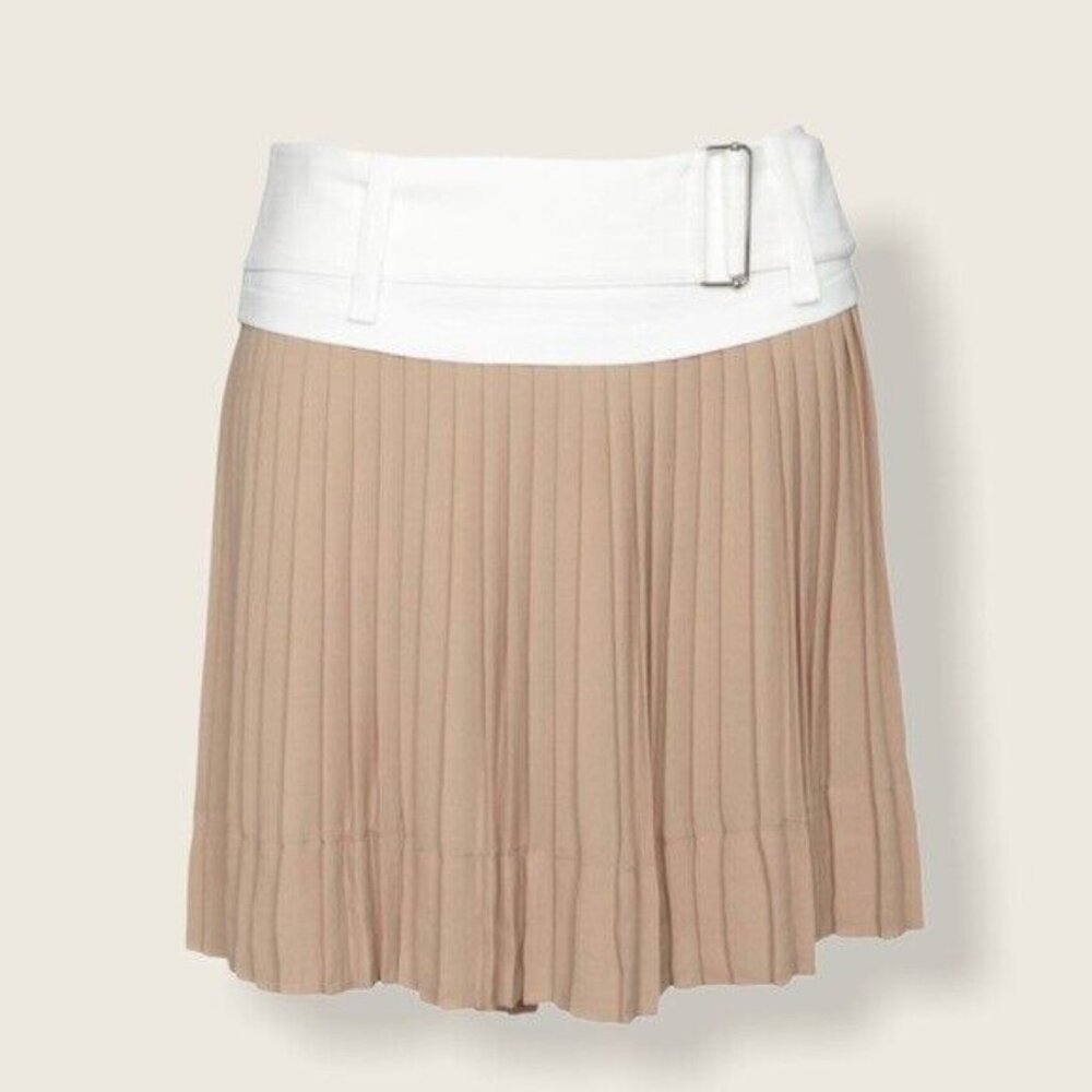 A.L.C. Belted Pleated Skirt